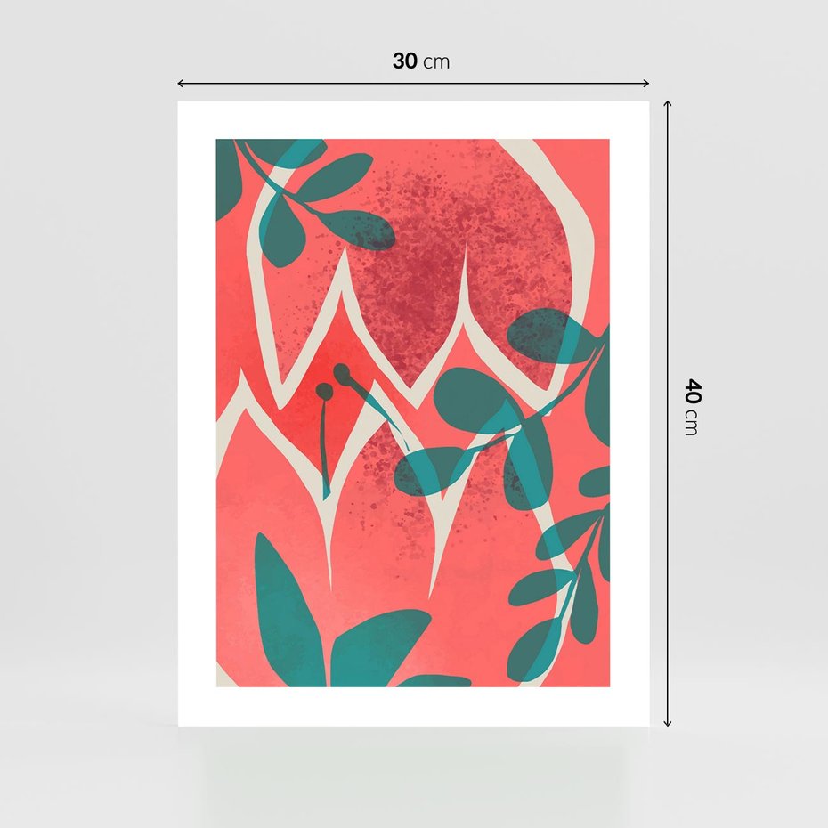 Plakat bez ramy 30x40 - Migotliwe Kształty Plam - nowoczesny plakat, abstrakcyjne kwiaty