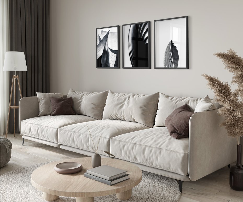 Zestaw obrazy w ramie 40x50 galeria - Nowoczesne, wieżowce, architektura - rama czarna