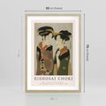 Plakat w ramie 50x70 - Reprodukcja Japońskiej Grafiki - eishosai choki, reprodukcja grafiki - rama drewno