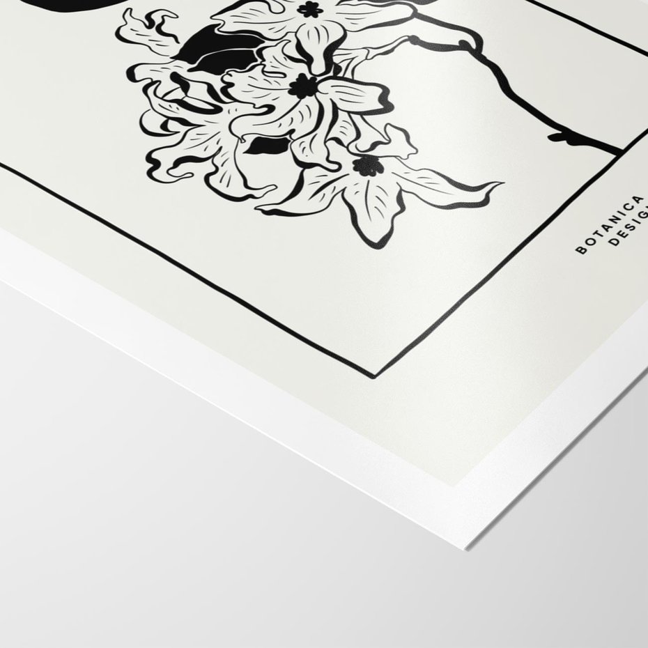 Plakat bez ramy 21x30 - Kwiatowe przestrzenie - kwiat, grafika