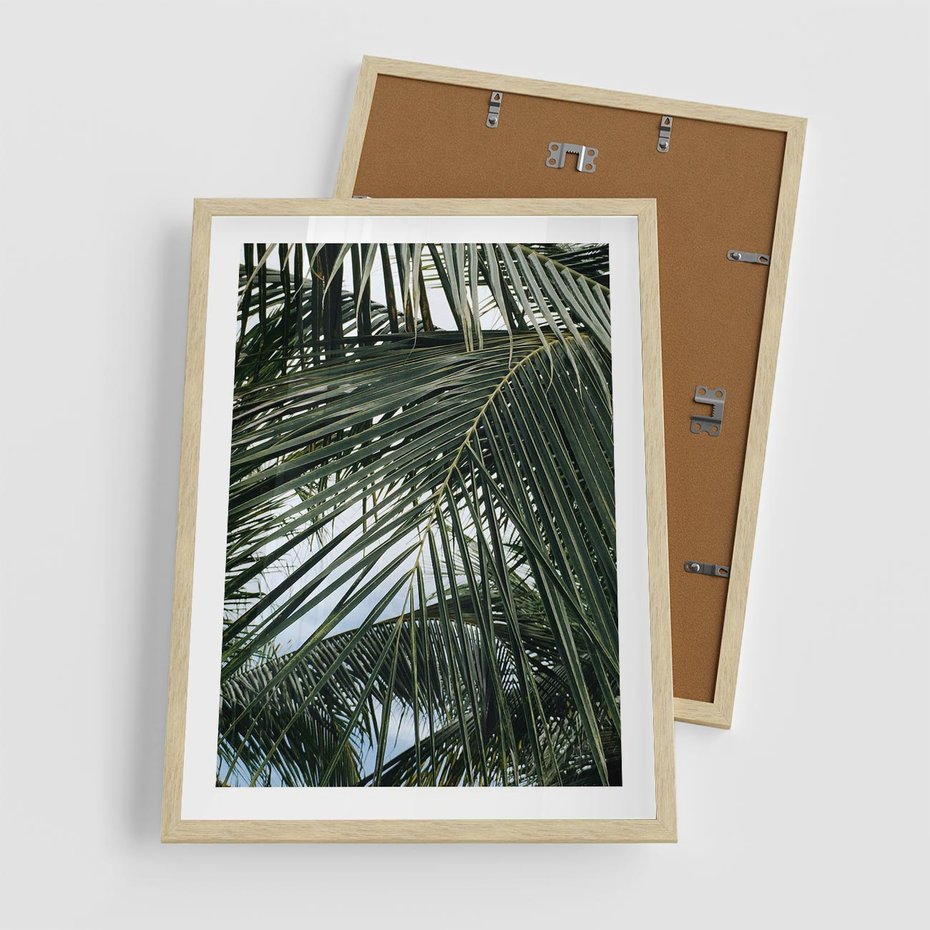 Plakat w ramie 50x70 - Wakacyjna Magia - palmy, tropiki - rama drewno