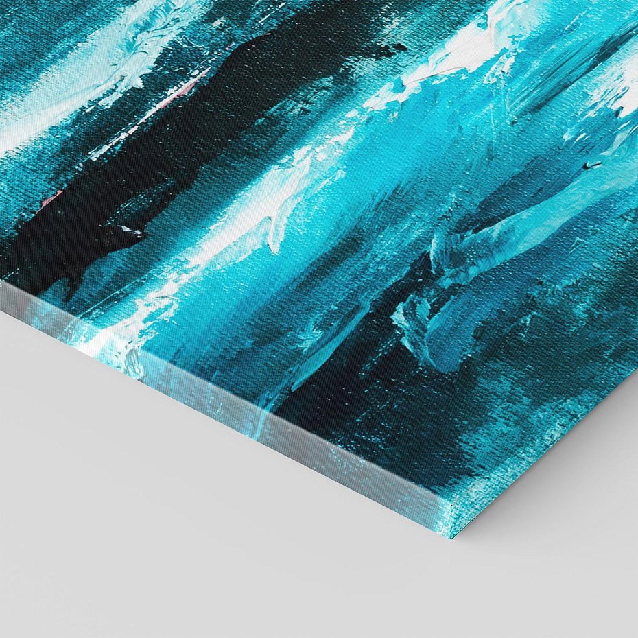 Obraz na płótnie 80x120 - Burza Nad Granatowym Oceanem - piękny marynistyczny obraz olejny, wzburzone ciemne morze