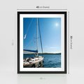 Plakat w ramie 40x50 - Wolność na Horyzoncie - żaglowiec, morze - rama czarna