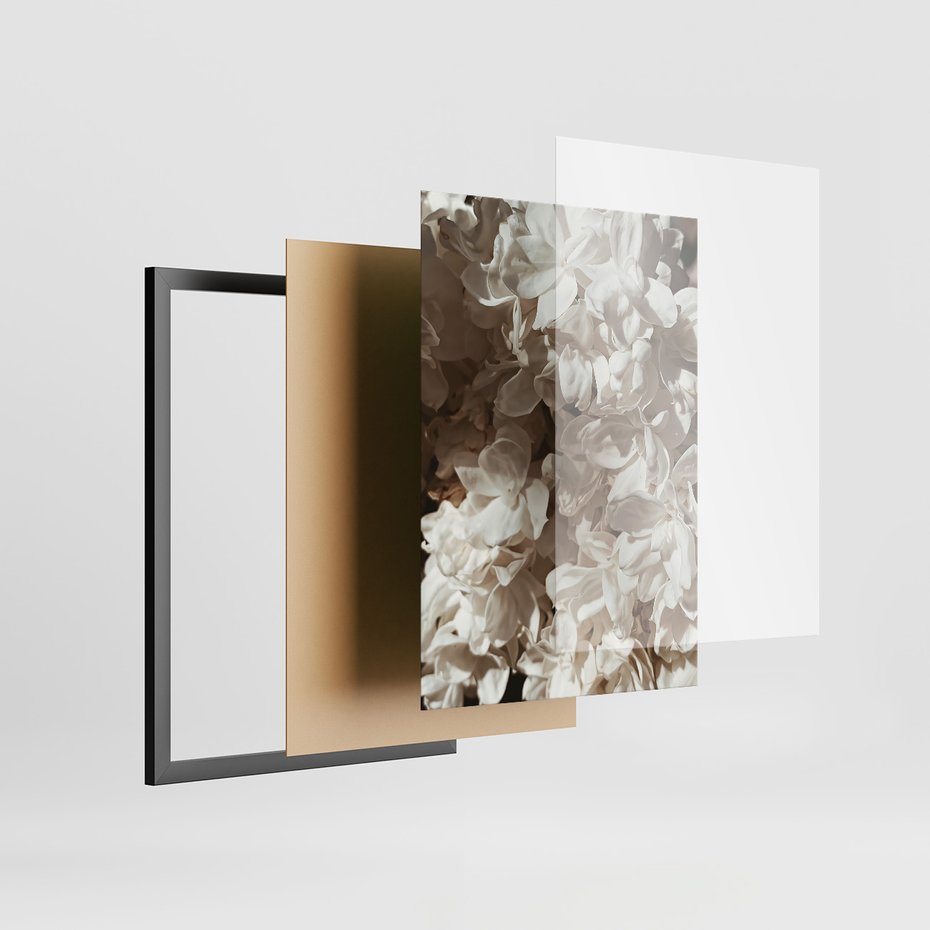 Zestaw obrazy w ramie 30x40 galeria - Kwiaty, róże, kawa - rama czarna