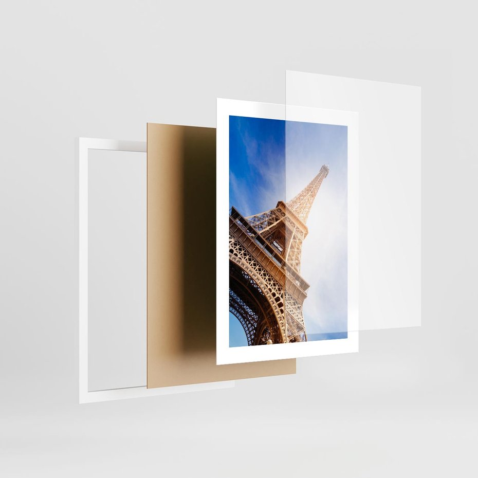 Plakat w ramie 30x40 - Eiffla - ikona Paryża - Eiffla, Paryż - rama biała