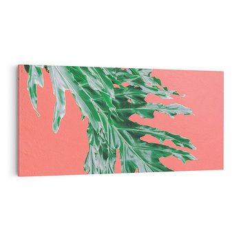 Obraz na płótnie 140x70 - Energetyczna Eksplozja Natury - liście, kolor