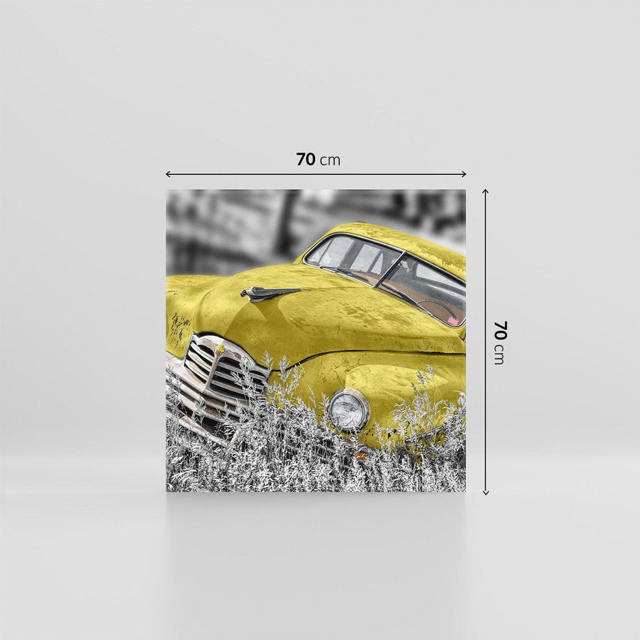 Obraz na płótnie 70x70 - Retro Auto: Wspomnienie Minionych Czasów - samochód, auto