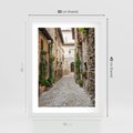 Plakat w ramie 30x40 - Urok Uliczki we Włoszech - uliczka, Włochy - rama biała
