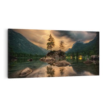 Obraz na płótnie 120x60 - Jezioro Górskie - Spotkanie z Naturą - jezioro, góry