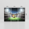 Obraz na płótnie 120x80 - Piłka nożna na stadionie: Pasja sportu - stadion, piłka