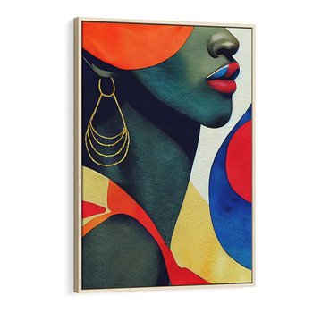 Obraz w ramie 50x70 - Kolory Kobiety - mural, abstrakcja - rama drewno