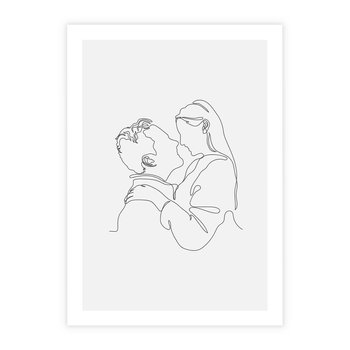 Plakat bez ramy 21x30 - Bezgraniczne Tańce - para zakochanych, kobieta i mężczyzna