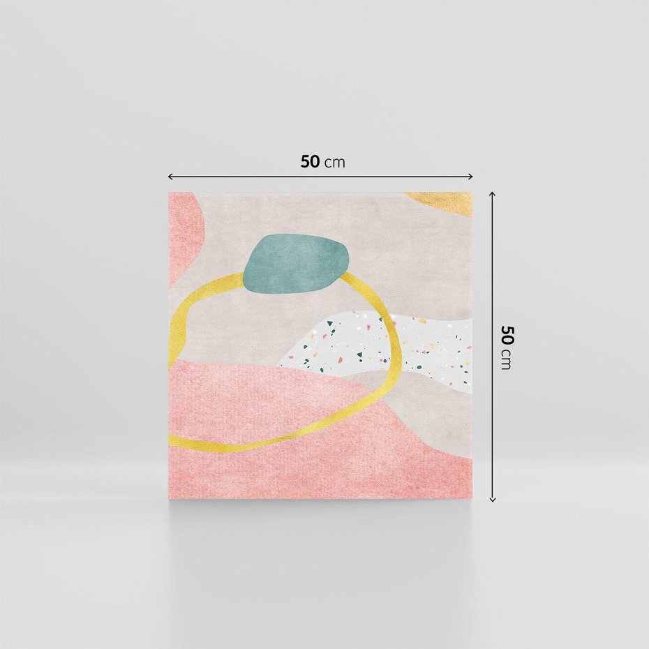 Obraz na płótnie 50x50 - Ekspresja w ruchu pędzla - abstrakcja, połączenie kształtów