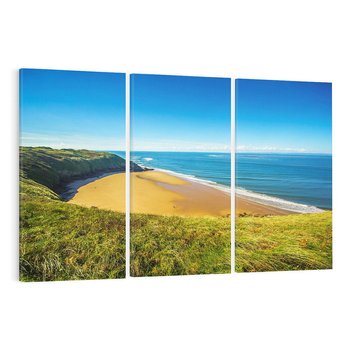 Obraz na płótnie 120x80 - Morze na Plaży - Błękitne Rajskie Zakątki - morze, plaża