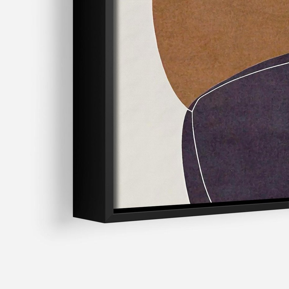 Obraz w ramie 50x50 - Rozkwitające Przenikające Formy - abstrakcyjny obraz, geometryczne formy - rama czarna