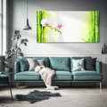 Obraz na płótnie 100x50 - Orchidea, Bambus i Relaks w SPA - orchidea, kwiat