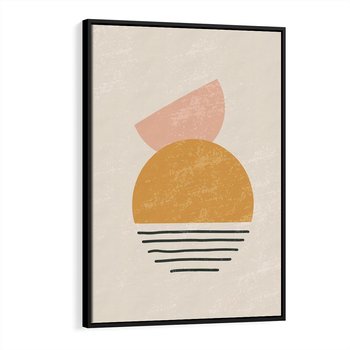 Obraz w ramie 50x70 - Krótka Forma - abstrakcyjna sztuka, boho kształty - rama czarna