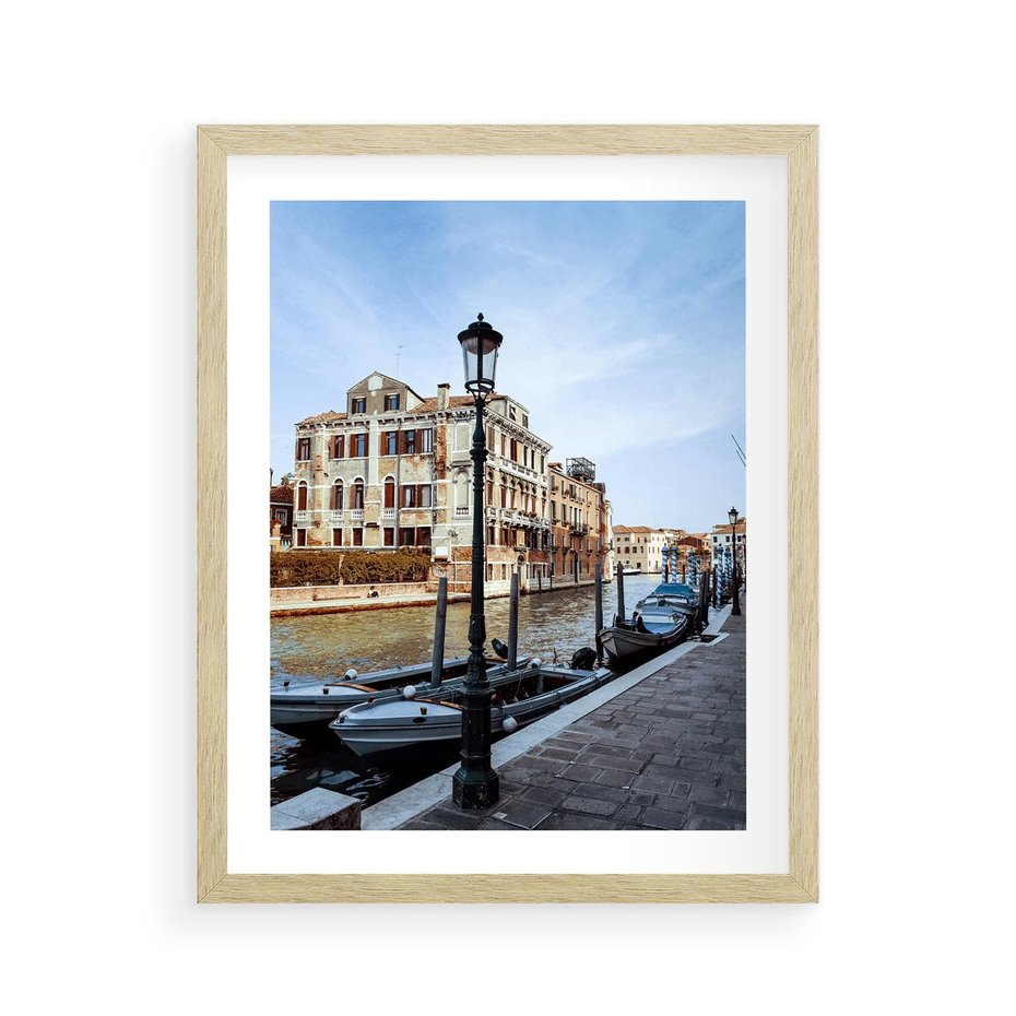 Plakat w ramie 40x50 - Kanały Wenecji - Wenecja, kanały - rama drewno