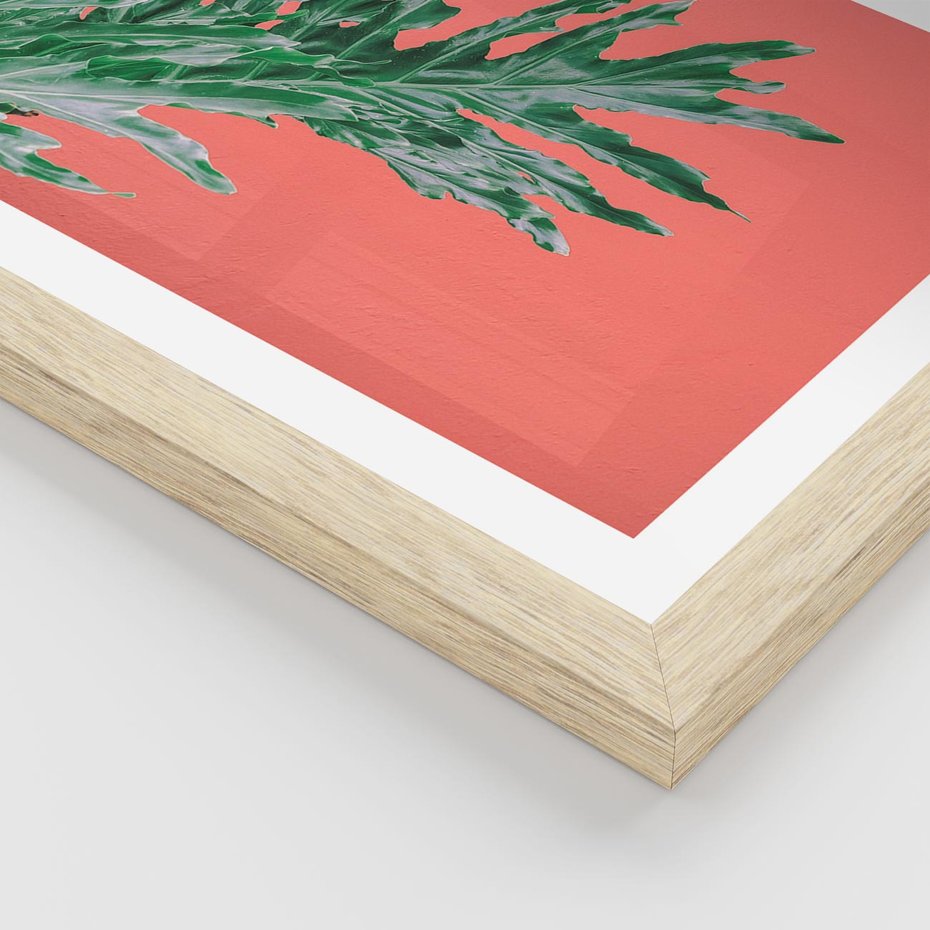 Plakat w ramie 30x40 - Energetyczna Eksplozja Natury - liście, kolor - rama drewno