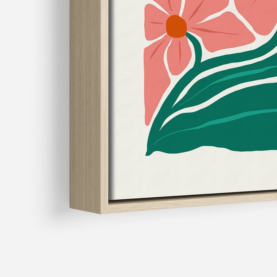 Obraz w ramie 50x70 - Energiczne Opowieści - kwiaty, sztuka nowoczesna - rama drewno