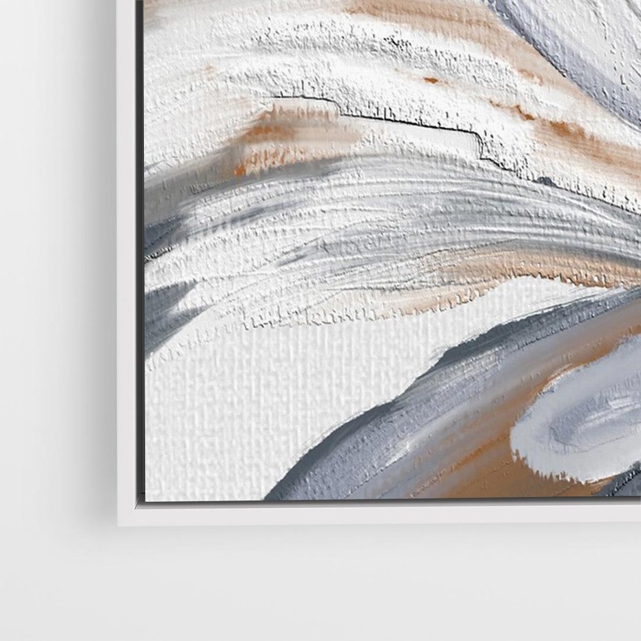 Obraz w ramie 70x50 - Olejne kwiaty - wyraz emocji - kwiaty, malowane - rama biała