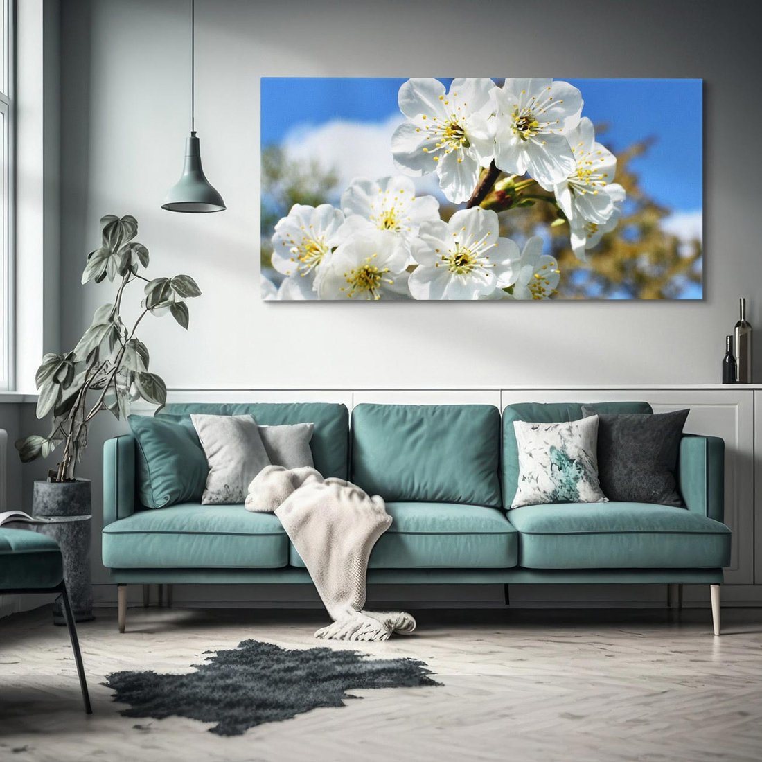 Obraz na płótnie 140x70 - Kwiatowa harmonia natury - kwiat, kwiaty