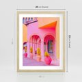 Plakat w ramie 40x50 - Marokańskie pastele - marokański, pastele - rama drewno