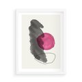 Plakat w ramie 50x70 - Bezczasowe Rytmy - abstrakcyjne nieregularne plamy, czarny - rama biała