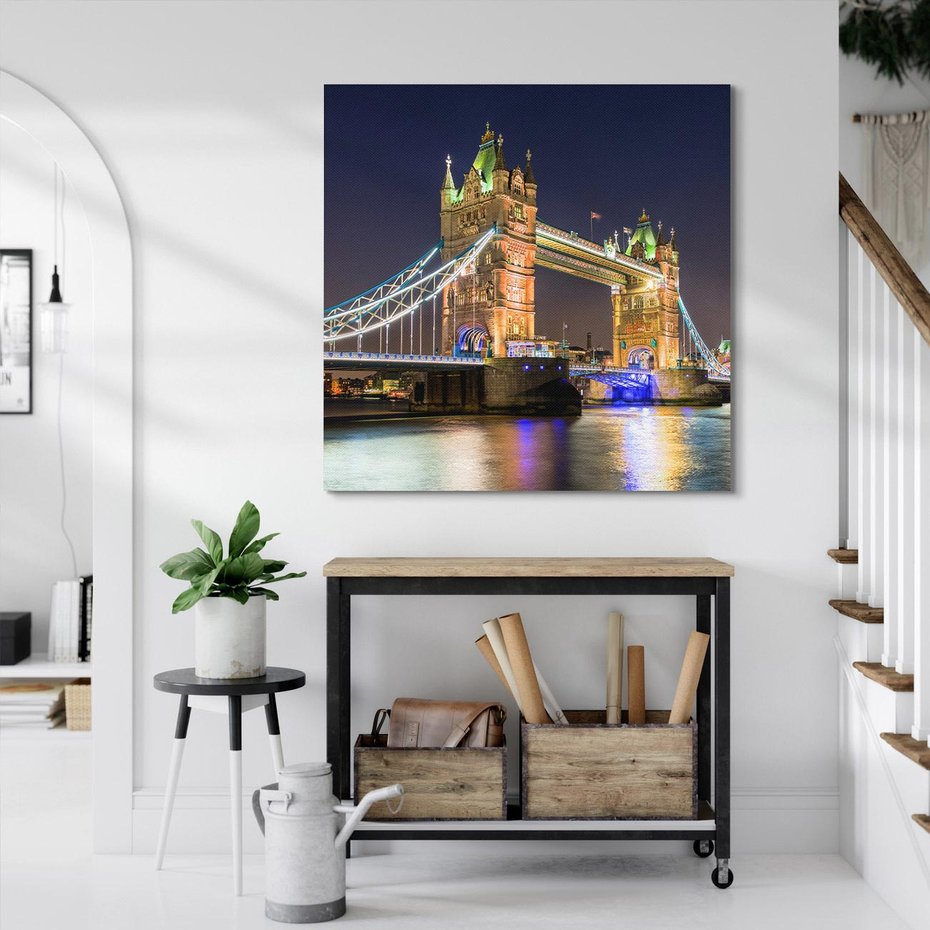 Obraz na płótnie 30x30 - Ikoniczny Tower Bridge - Most, Londyn