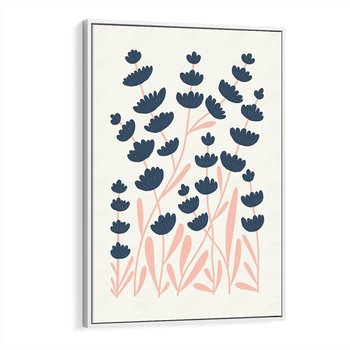 Obraz w ramie 80x120 - Migotliwe Kształty - kwiaty, rośliny - rama biała