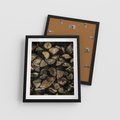 Plakat w ramie 40x50 - Piękno Prostej Formy - drewno, kłody - rama czarna
