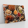 Obraz na płótnie 120x80 - Szlachetne smaki kuchni - nasiona, bakalie