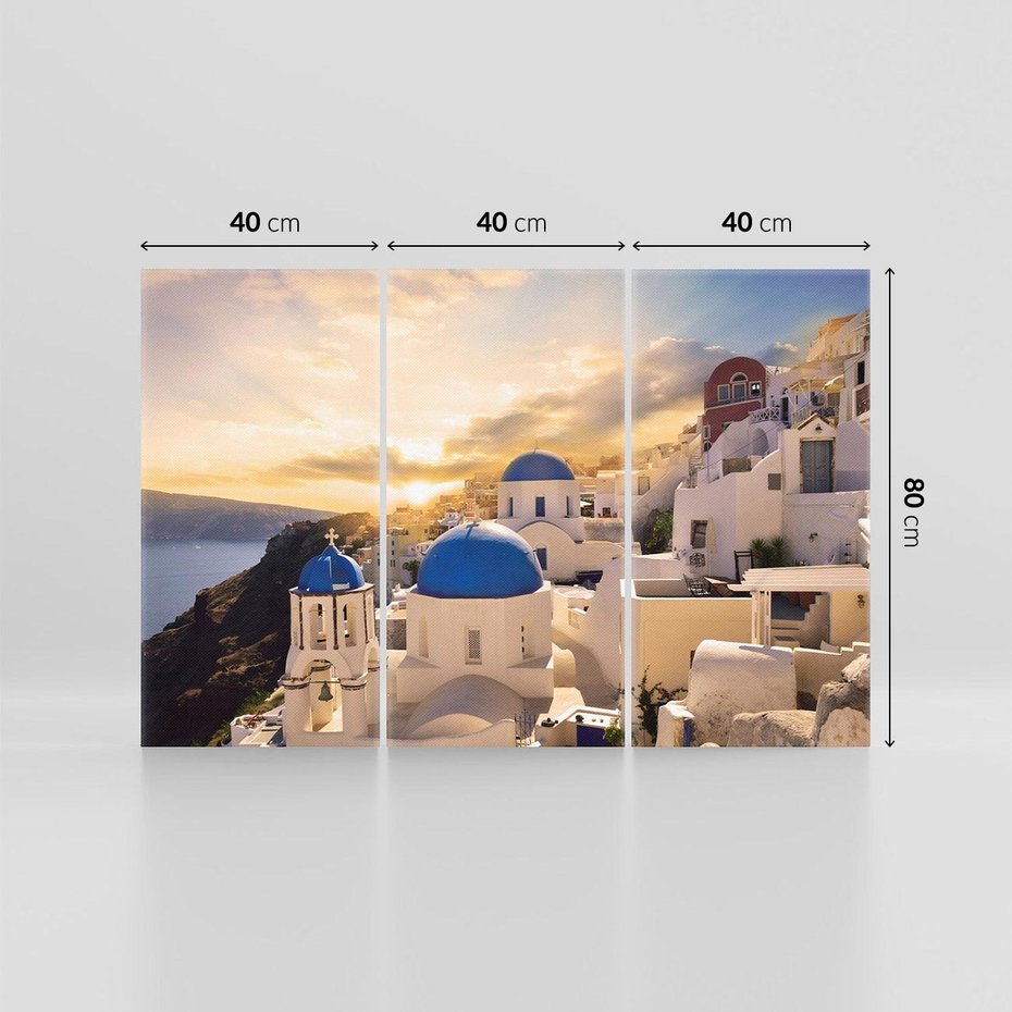 Obraz na płótnie 120x80 - Błękitna oaza w Grecji - Santorini, Grecja