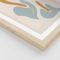 Plakat w ramie 50x70 - Kwiaty Pasteli - kwiaty, nowoczesne i minimalistyczne - rama drewno