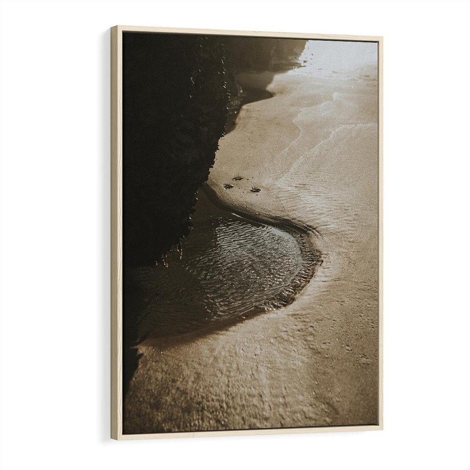 Obraz w ramie 80x120 - Relaksujący Raj - plaża, morze - rama drewno
