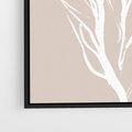 Obraz w ramie 50x50 - Impresje Pastelowych Nastrojów - minimalistyczny delikatny obraz, beżowe odcienie - rama czarna