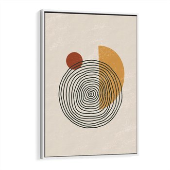 Obraz w ramie 50x70 - Odbicia Wyobraźni - nowoczesna sztuka, minimalizm - rama biała