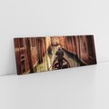Obraz na płótnie 150x50 - Spokojna Wenecja - gondolier w gondoli, kanały Wenecji