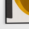 Obraz w ramie 50x70 - Tajemnice sztuki odkryte - geometryczne półkola, kształty - rama czarna