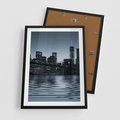 Plakat w ramie 50x70 - Nocne pejzaże miasta - miasto, nocą - rama czarna