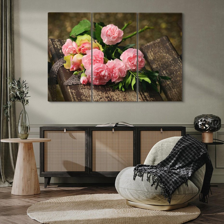 Obraz na płótnie 120x80 - Różowe Piękno - róże, kwiaty