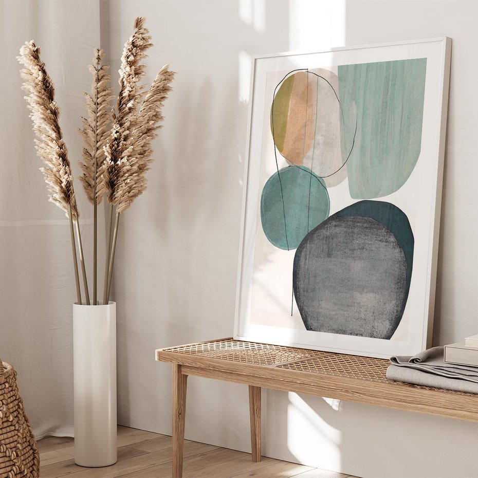 Plakat bez ramy 50x70 - Plama za Plamą - abstrakcyjny obraz olejny, plamy