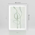 Plakat w ramie 50x70 - Zieleń Wewnętrznej Harmonii - zielona abstrakcja, zgaszona zieleń - rama biała