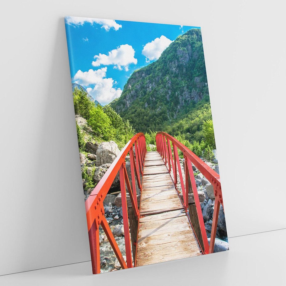 Obraz na płótnie 70x100 - Most do przygody - góry, most