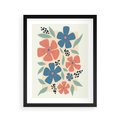 Plakat w ramie 40x50 - Kolorowe liście tęsknot - minimalistyczny plakat, grafika - rama czarna