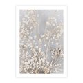 Plakat bez ramy 50x70 - Białe Drobne Kwiaty - gipsówka, białe drobne kwiatki