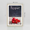 Plakat w ramie 50x70 - Eksploracja smaków - papryka, kuchnia - rama drewno