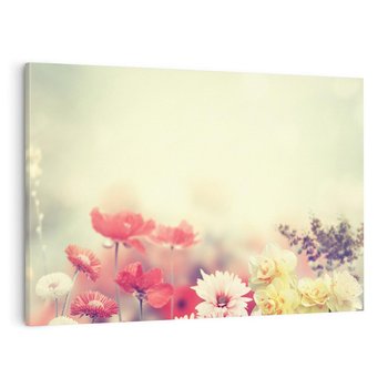 Obraz na płótnie 120x80 - Delikatne kwiaty pastelowe - kwiaty, pastelowe
