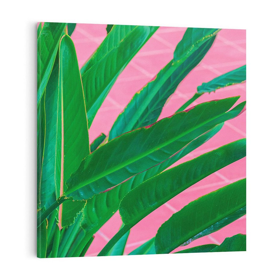 Obraz na płótnie 70x70 - Odezwij się do przeszłości - liście, retro