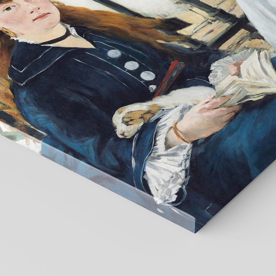 Obraz na płótnie 120x80 - "Kolej" (1873) Edouard Manet - Reprodukcja - reprodukcja, obraz na płótnie